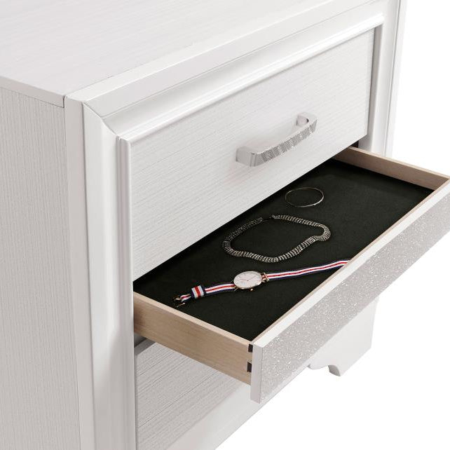 Coaster 205112 Miranda White 3-drawer Nightstand