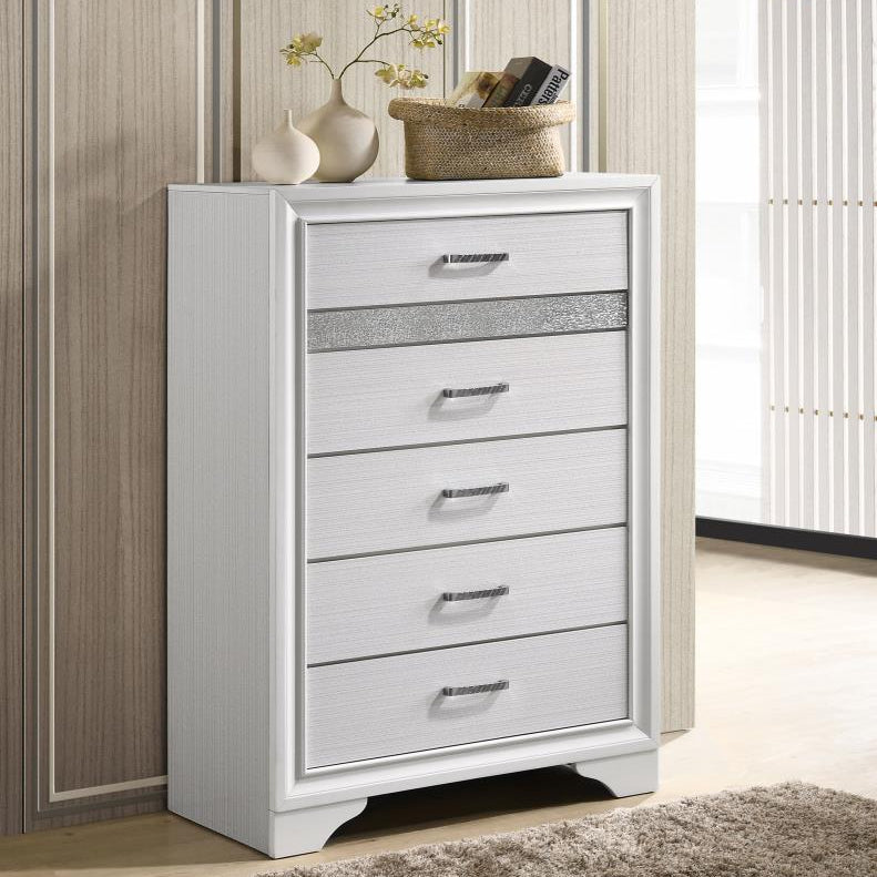 Coaster 205115 Miranda White 6-drawer Chest