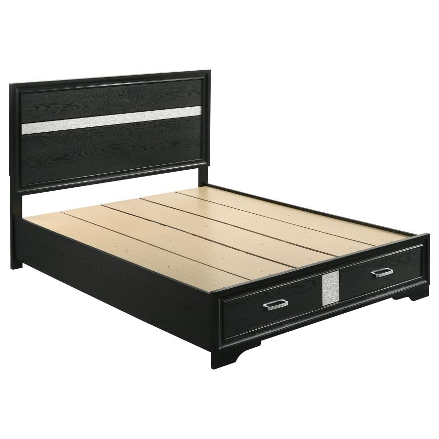 Coaster 206361Q Miranda Black Queen Storage Platform Bed