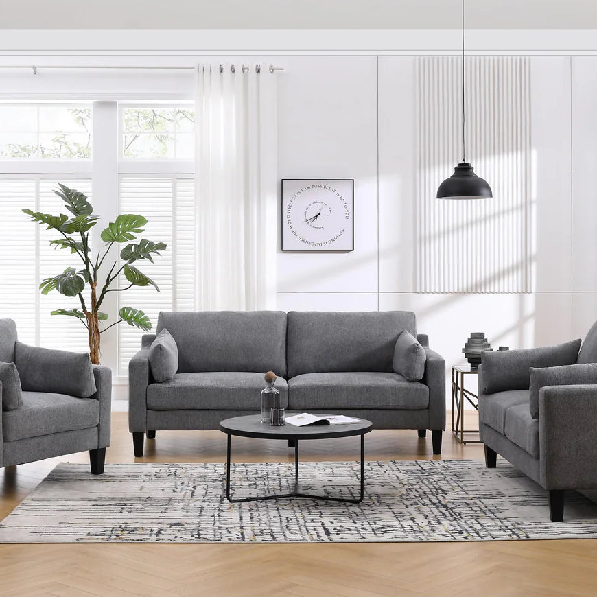 101 Stories 101SC-110115-GRY-3 Asha Sofa