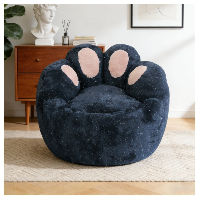 Milton 7007-BL Blue & Pink Paw Bean Bag