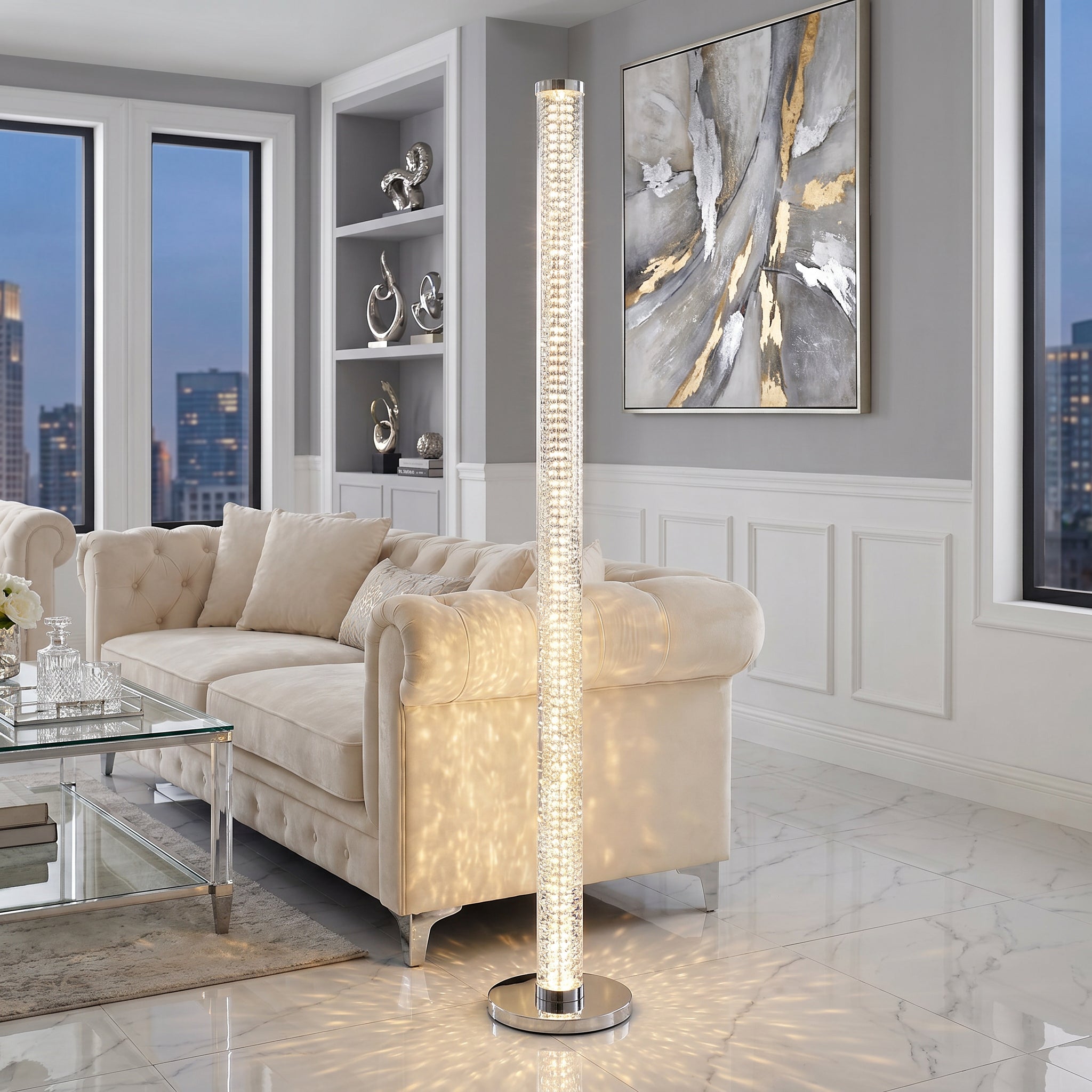 Lite Source LS-83515DIAMOND Diamond Quilla Floor Lamp