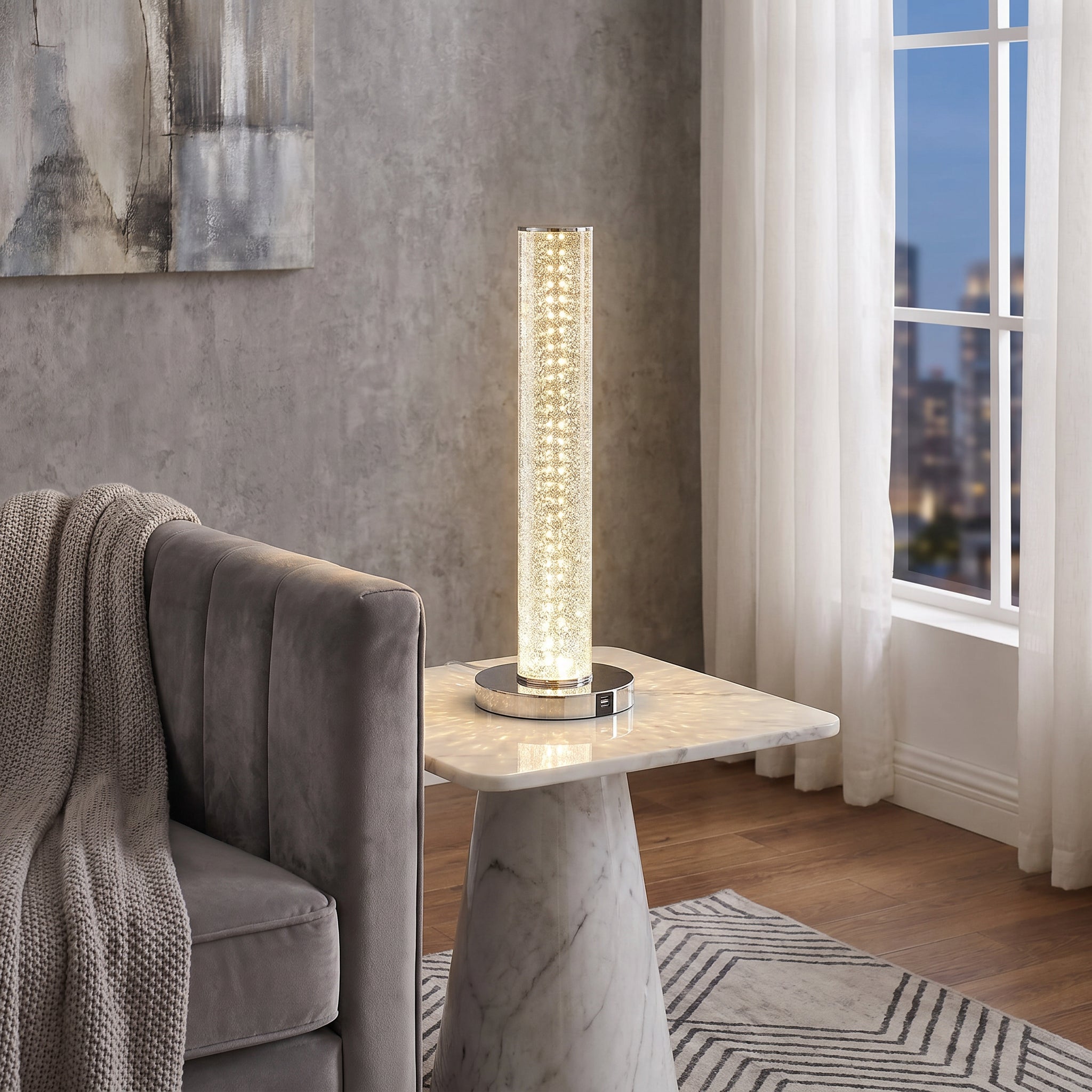 Lite Source LS-23515DIAMOND Diamond Quilla Table Lamp