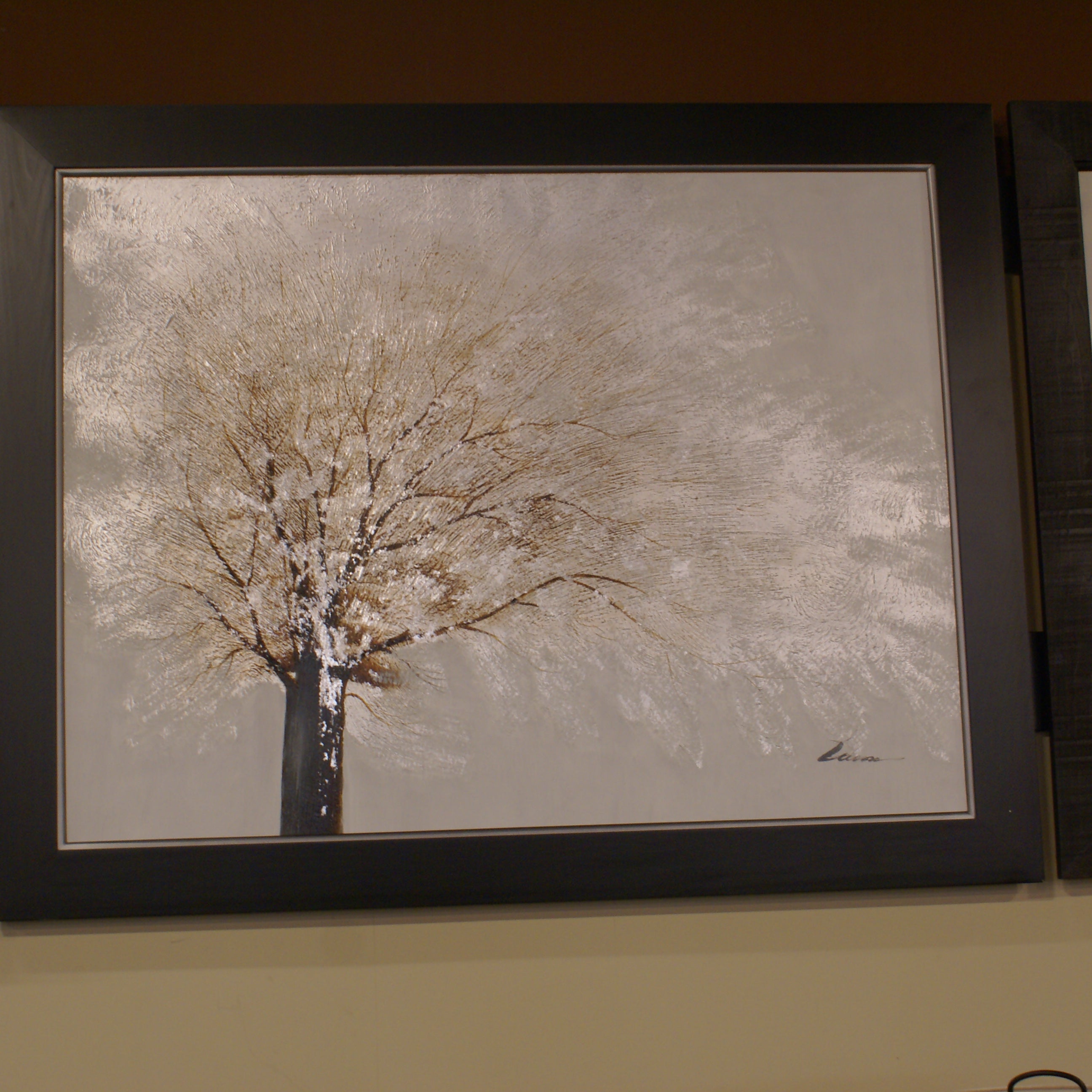 Sisko 44 x 56 Silver Tree Framed Canvas Oil Painting