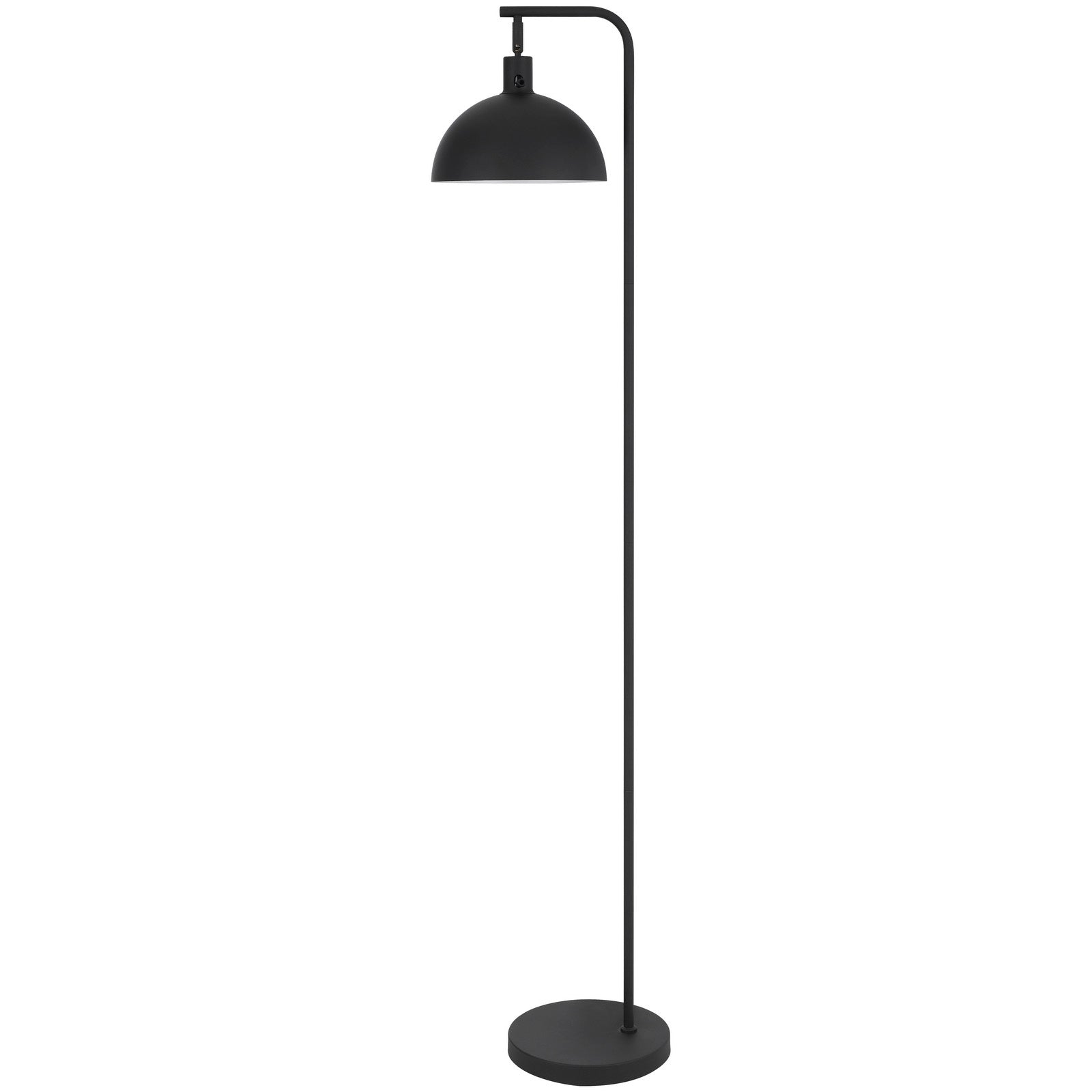 Cal Lighting EC-1017FL Koepel Black Metal Hanging Floor Lamp with Dome Shade
