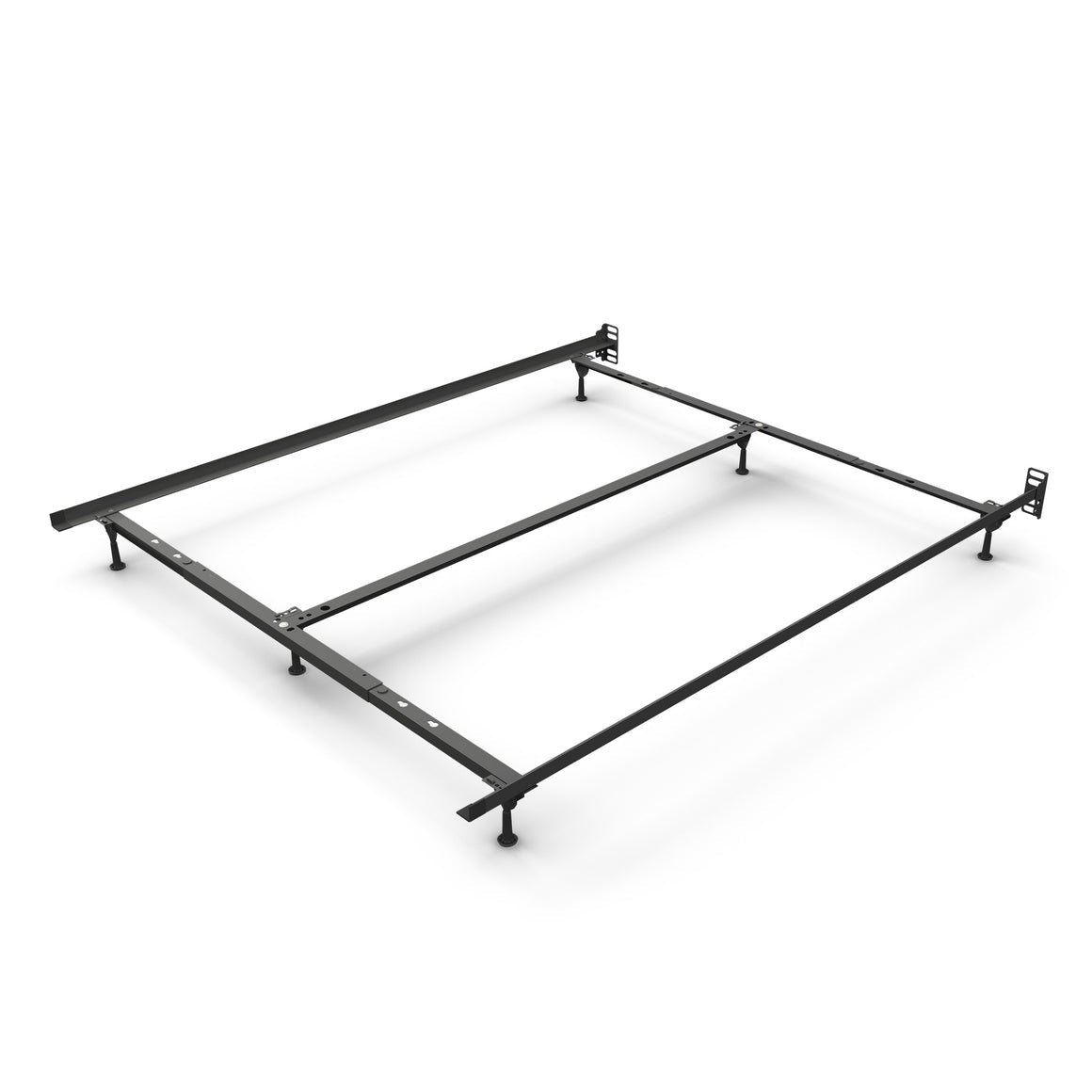 Rize Home DQKRR6 Deluxe Queen/King/Cal King Metal Frames w/ Rug Rollers