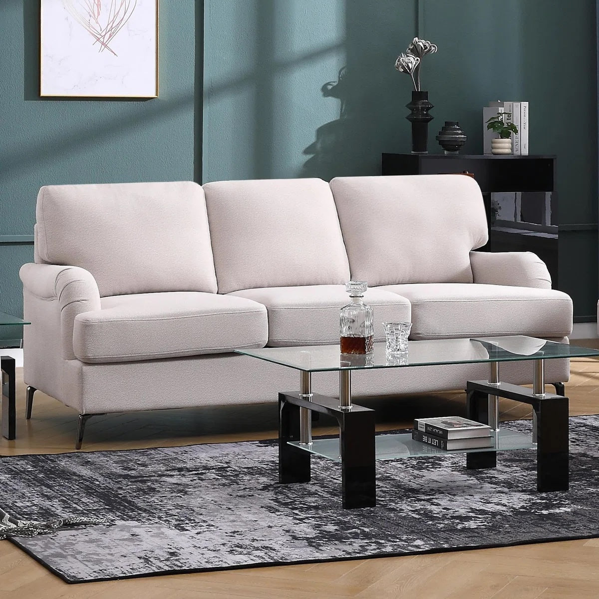 101 Stories 101SC-110159-BGE-2 Vira Loveseat