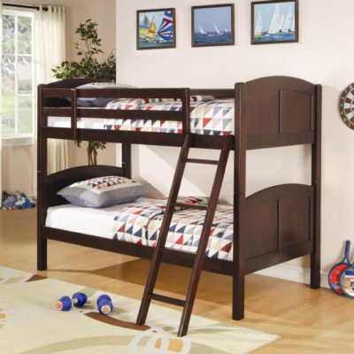 Coaster 460213 Cappuccino Twin Over Twin Bunk Bed