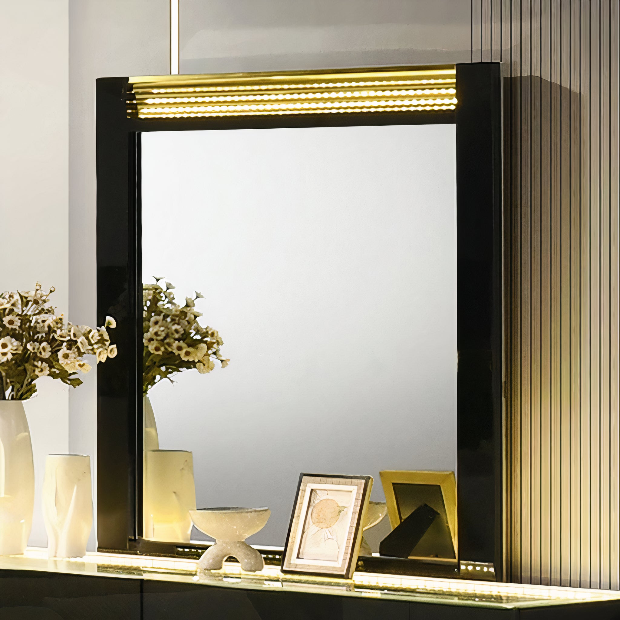 FOA FM72015BK-M Lucida Black LED Mirror