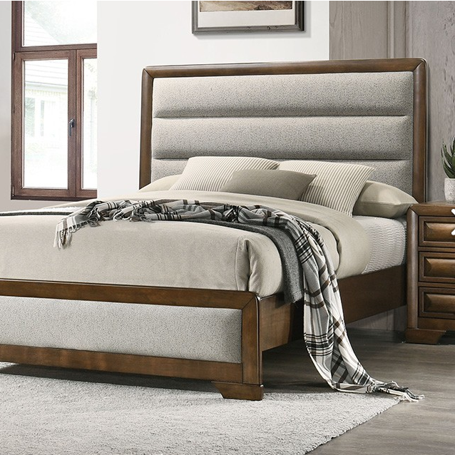FOA FM7231BR-Q Caerwys Upholstered Queen Bed
