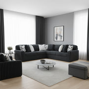Ashley 98105S5 Midnight Madness Gun Metal 3-Piece Sectional