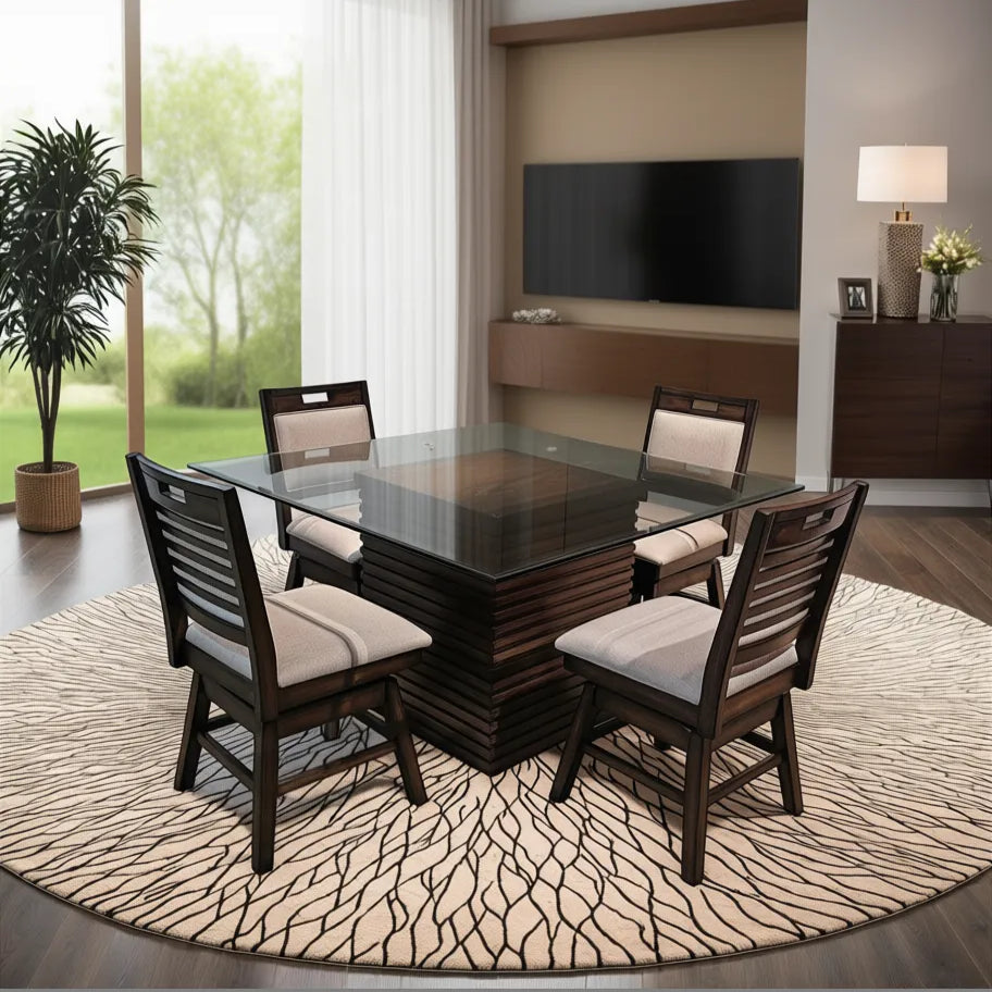Urban Styles 1440/1441/1443 Dallas 5 Piece Glass Dining Set