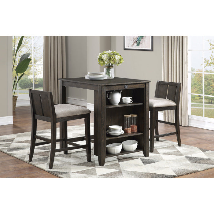 Homelegance 5773DC-32 Daye Dark Cherry 3 Piece Counter Height Pack