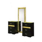 FOA FM72015BK-V Lucida Black LED Vanity w/ Stool