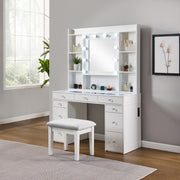 FOA 12000WH-SET White Vanity Cabinet w/ Stool