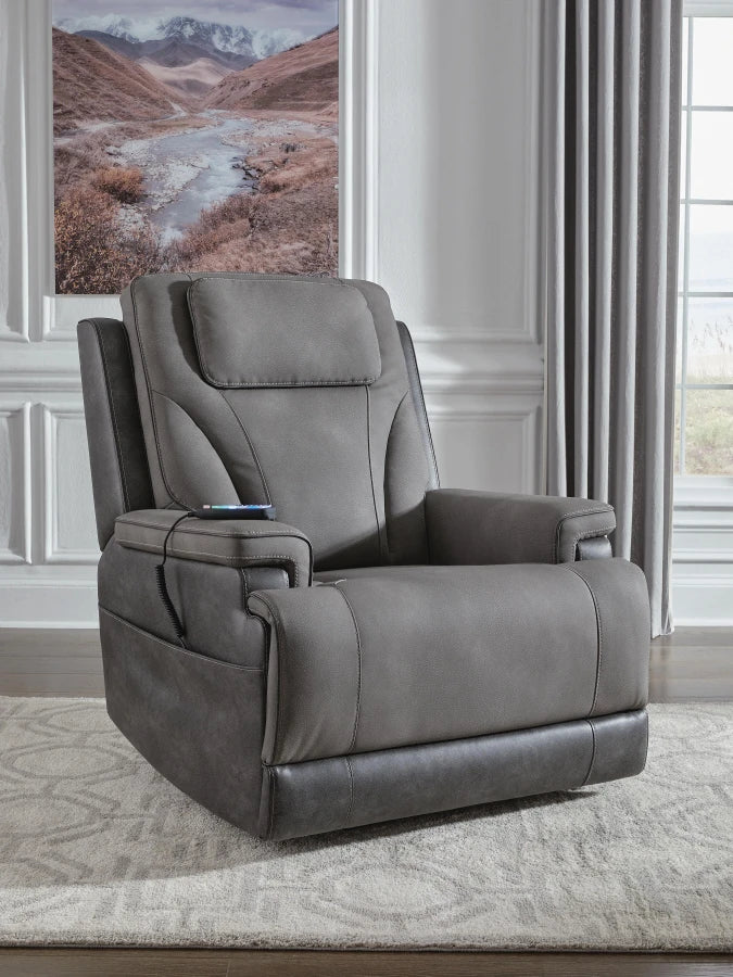 Ashley PC1210412 4Z Serenity Zone Slate Performance Fabric Lift Chair