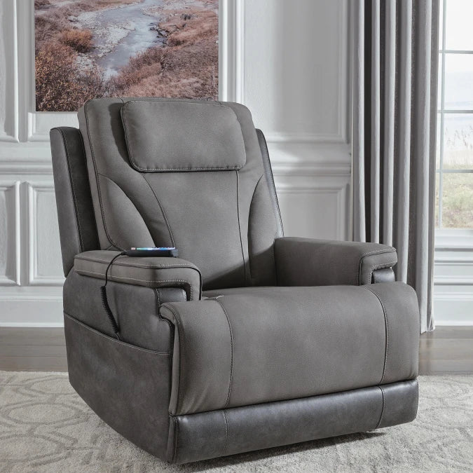 Ashley PC1210412 4Z Serenity Zone Slate Performance Fabric Lift Chair