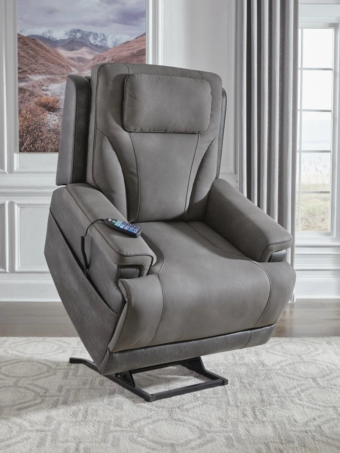 Ashley PC1210412 4Z Serenity Zone Slate Performance Fabric Lift Chair