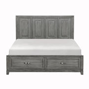 Homelegance 1450K-1EK* Garretson Gray King Platform Bed with Footboard Storage