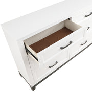 Homelegance 1450WH-5/6 Garretson White Dresser Mirror Set