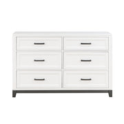 Homelegance 1450WH-5/6 Garretson White Dresser Mirror Set