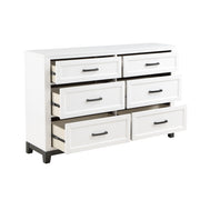 Homelegance 1450WH-5/6 Garretson White Dresser Mirror Set
