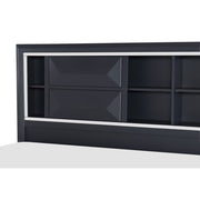 Homelegance 1553K-1EK Rosemont Midnight Blue King Platform Bed w/ Storage