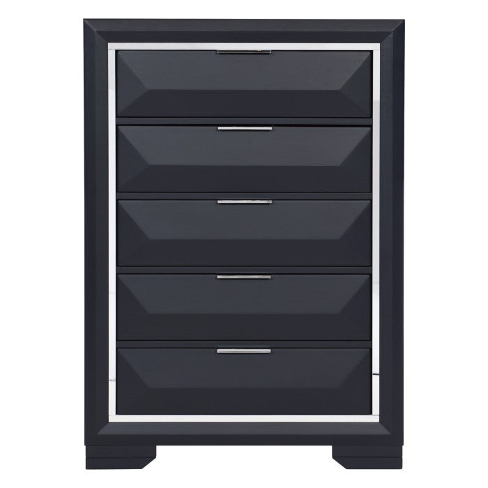 Homelegance 1553-9 Rosemont Midnight Blue 5 Drawer Chest