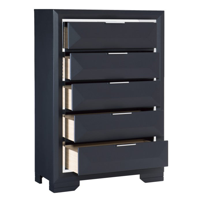 Homelegance 1553-9 Rosemont Midnight Blue 5 Drawer Chest