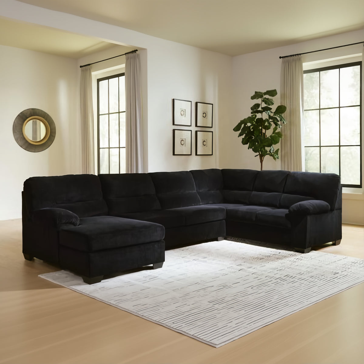 Ashley 24204S1 SimpleJoy 3 Piece Sectional w/ Chaise