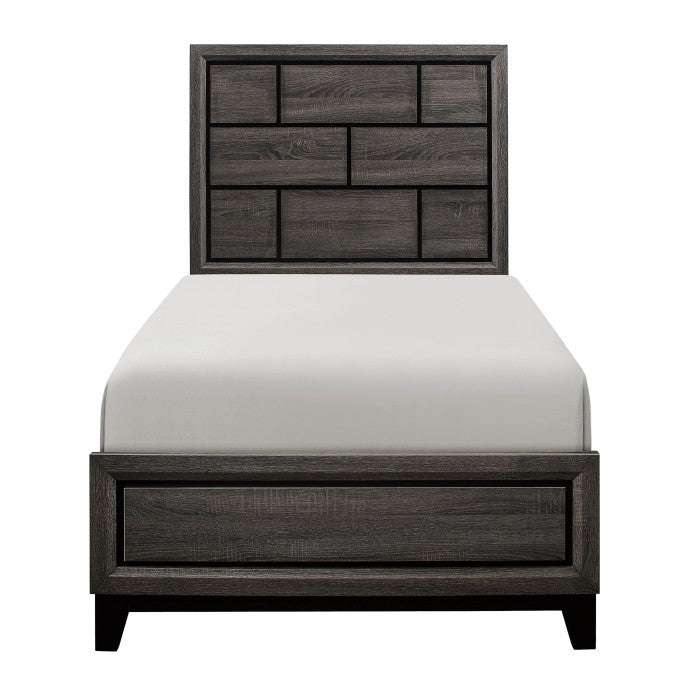 Homelegance 1645T-1 Davi Gray Twin Bed