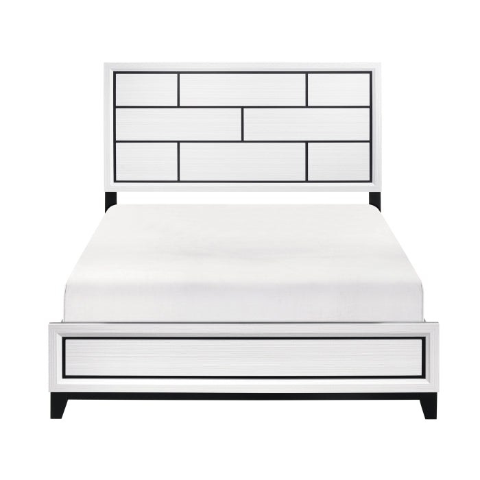 Homelegance 1645WH-1 Davi White Queen Bed