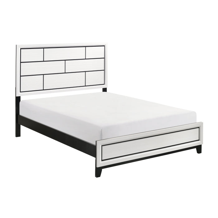 Homelegance 1645WH-1 Davi White Queen Bed