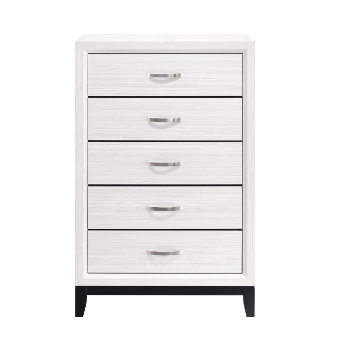 Homelegance 1645WH-9 Davi White 5 Drawer Chest