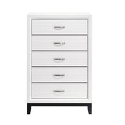 Homelegance 1645WH-9 Davi White 5 Drawer Chest