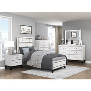 Homelegance 1645WHT-1 Davi White Twin Bed