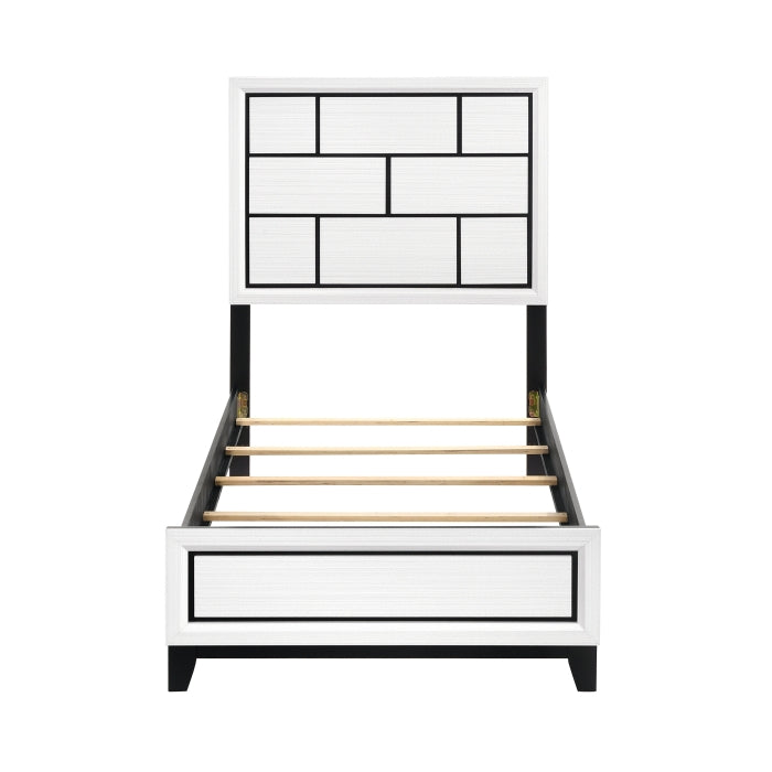 Homelegance 1645WHT-1 Davi White Twin Bed