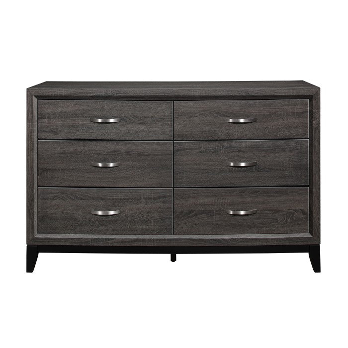 Homelegance 1645-5 Davi Gray 6 Drawer Dresser