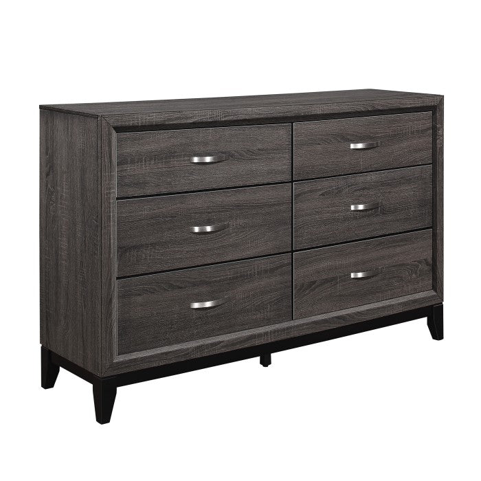 Homelegance 1645-5 Davi Gray 6 Drawer Dresser