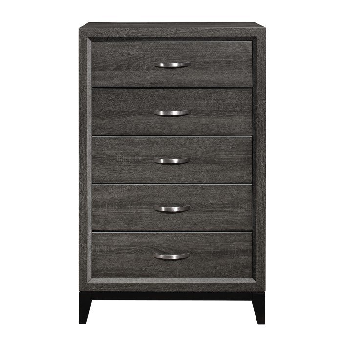 Homelegance 1645-9 Davi Gray 5 Drawer Chest