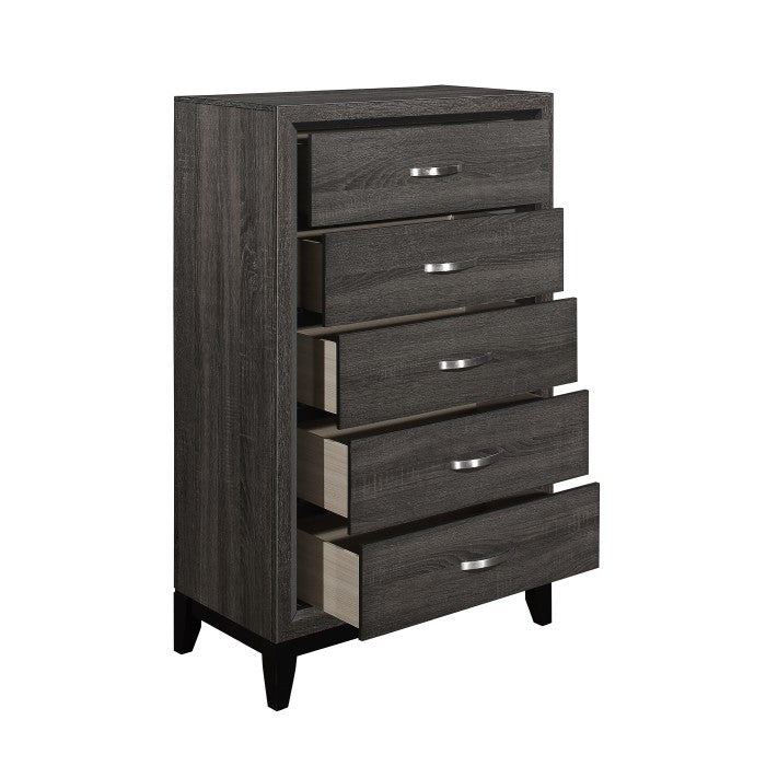 Homelegance 1645-9 Davi Gray 5 Drawer Chest