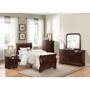 Homelegance 1856T Brown Cherry Abbeville Twin Bed
