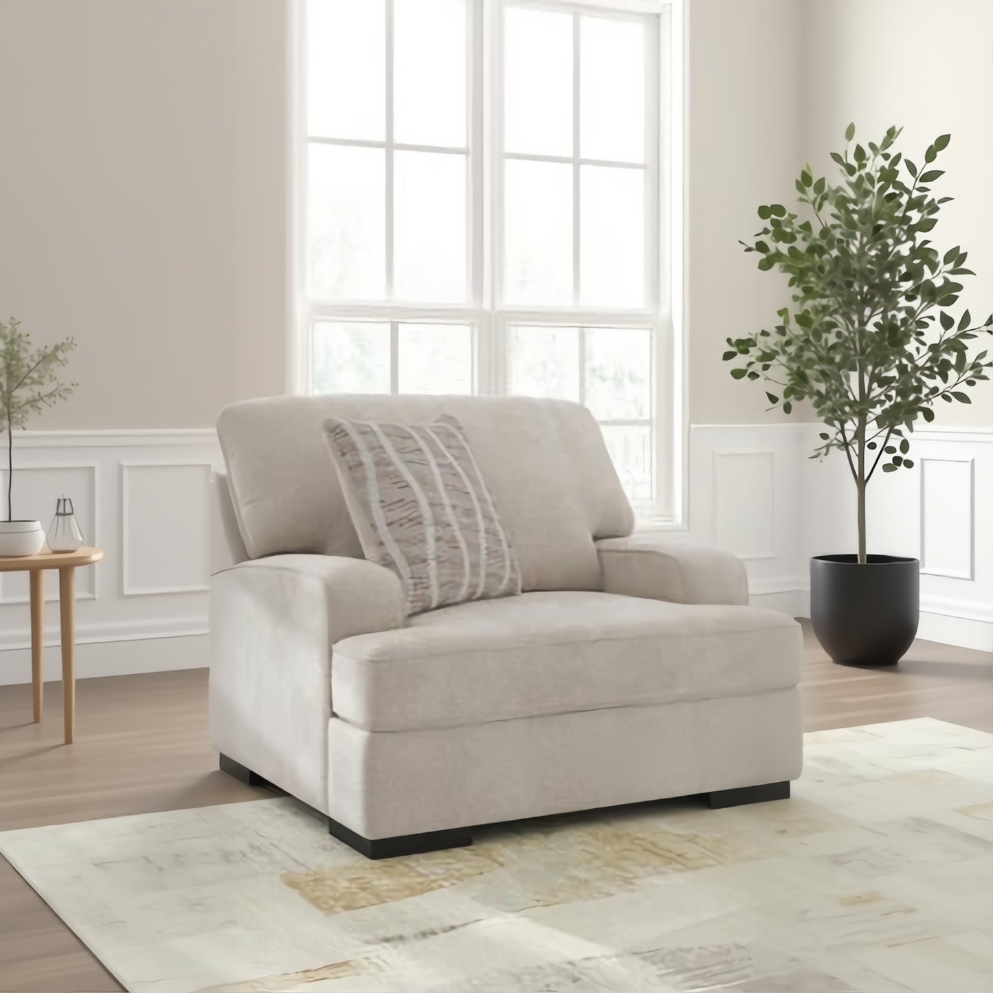 Ashley 5990223 High Profile Taupe Chair 1/2