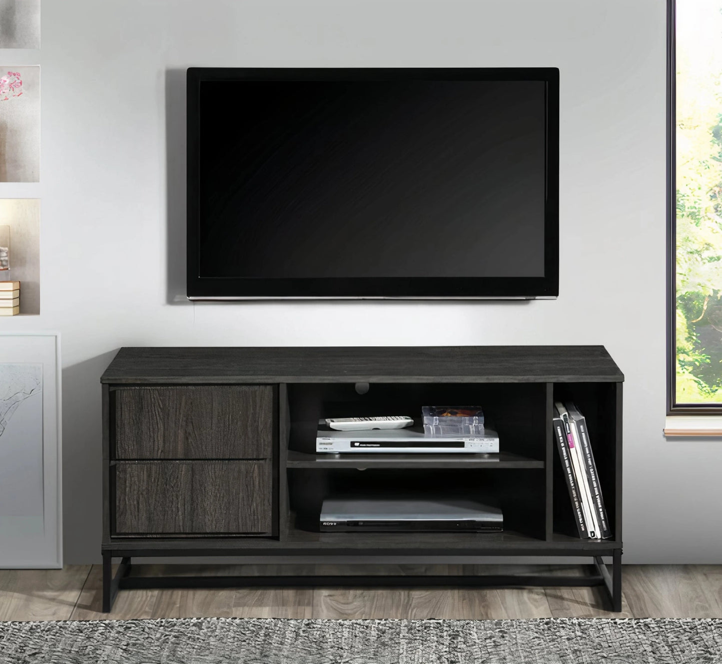 Milton 2003 47" Dark Espresso 1 Shelf & 1 Cabinet TV Stand