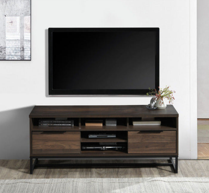 Milton 2015 47" Dark Walnut 3 Shelves & 2 Drawers TV Stand
