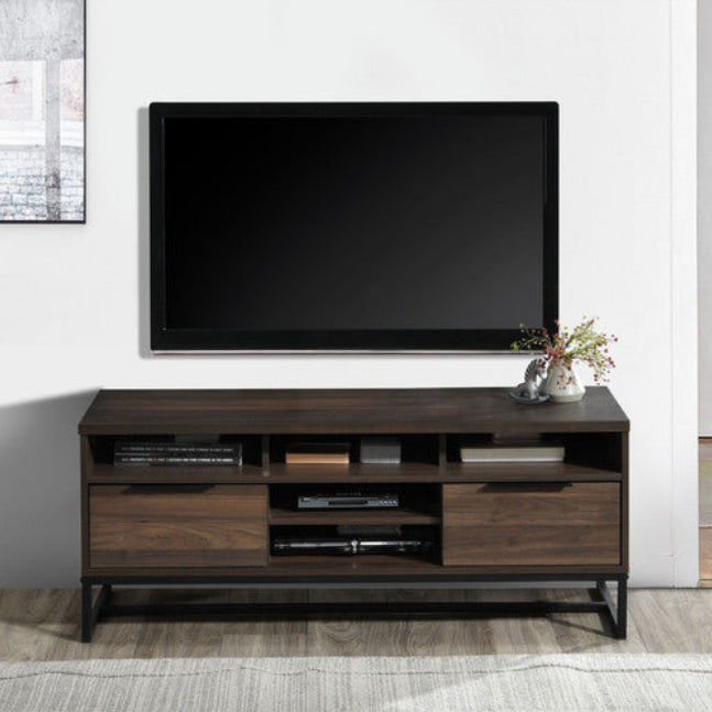 Milton 2015 47" Dark Walnut 3 Shelves & 2 Drawers TV Stand