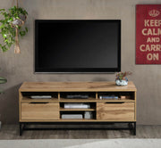 Milton 2016 47" Oak 3 Shelves & 2 Drawers TV Stand