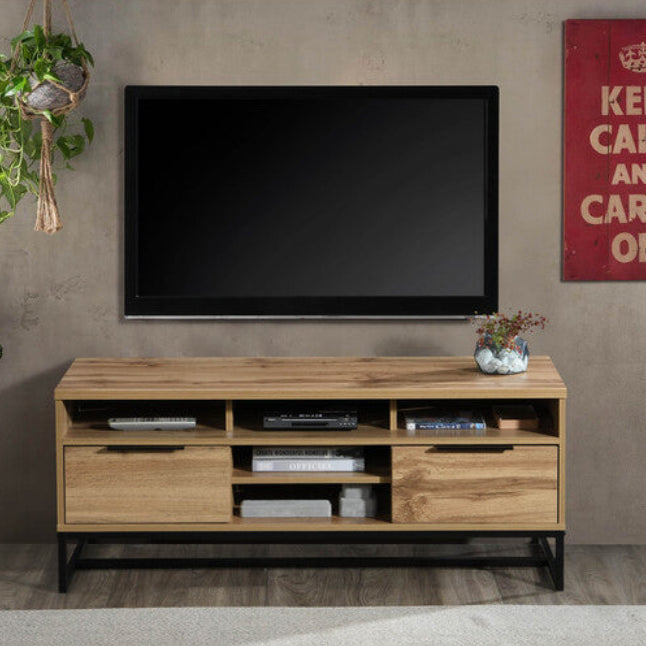 Milton 2016 47" Oak 3 Shelves & 2 Drawers TV Stand