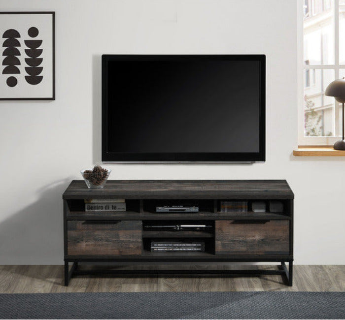 Milton 2018 47" Rustic Gray 3 Shelves & 2 Drawers TV Stand