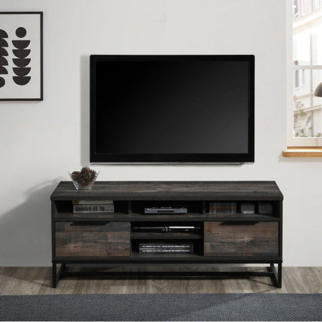 Milton 2018 47" Rustic Gray 3 Shelves & 2 Drawers TV Stand